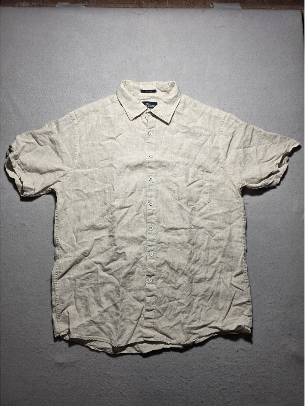 Rodd & Gunn Mens 2XL Short Sleeve Button Down Shirt 100% Linen Italian Fabric